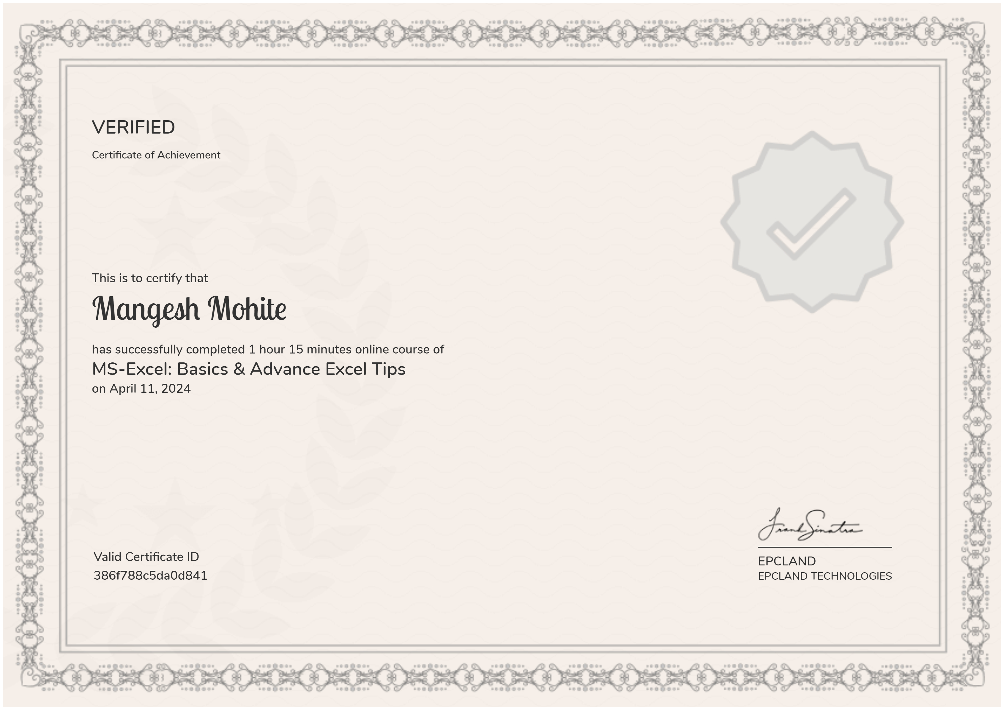 MS-Excel: Basics & Advance Excel Tips